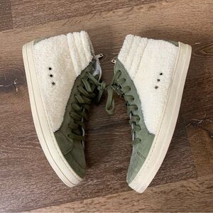 P448 Womens Hi top Sherpa ankle zip Skater shoes 39